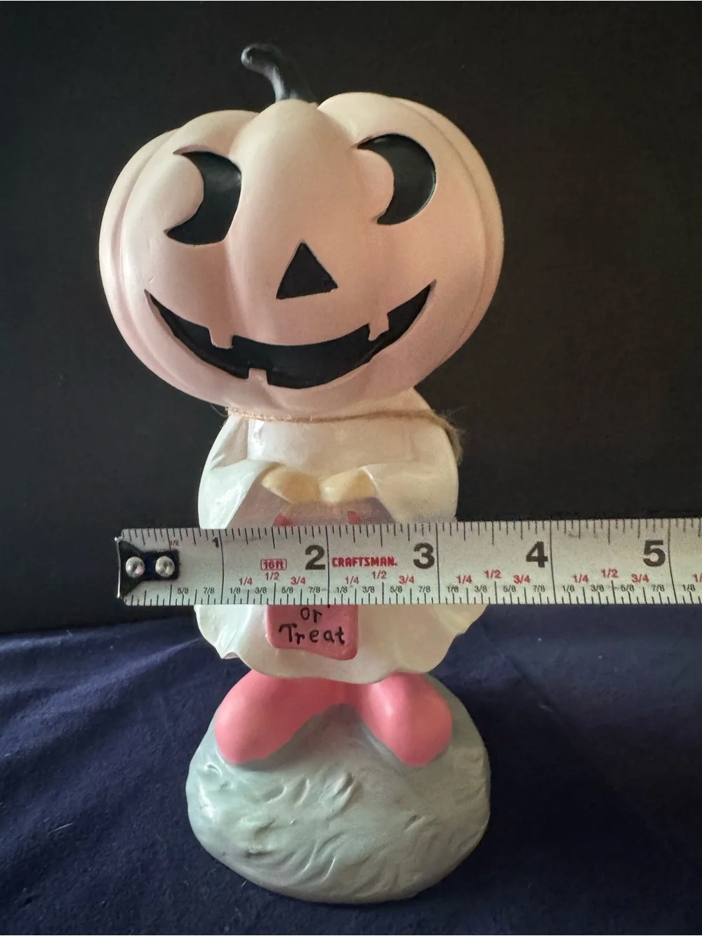 Goblin & Ghoul Pink Pumpkin Girl Trick or Treat Halloween Whimsical Resin NWT